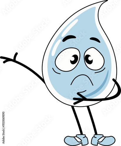 Water Drop Character Illustration