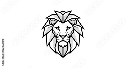 Geometric Lion Head Logo Design.