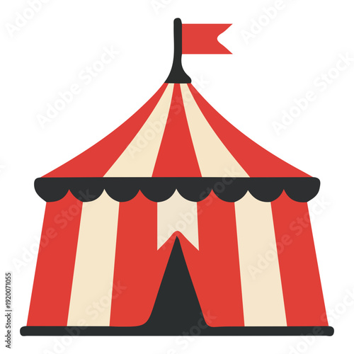 Red Striped Circus Tent