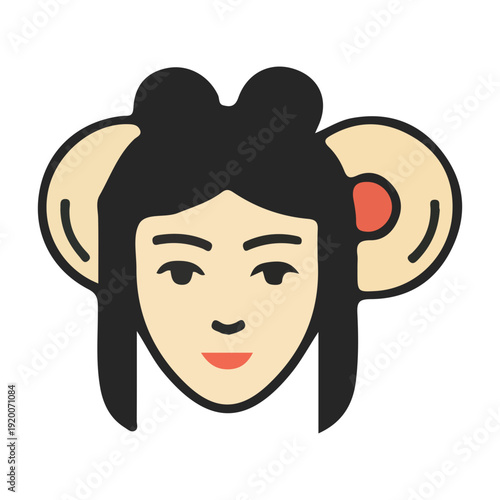 Traditional Asian Woman Illustration