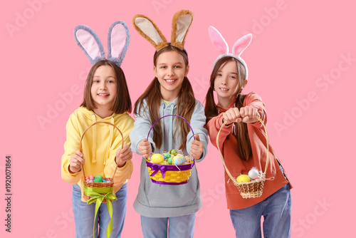 Cute little girl with bunny...