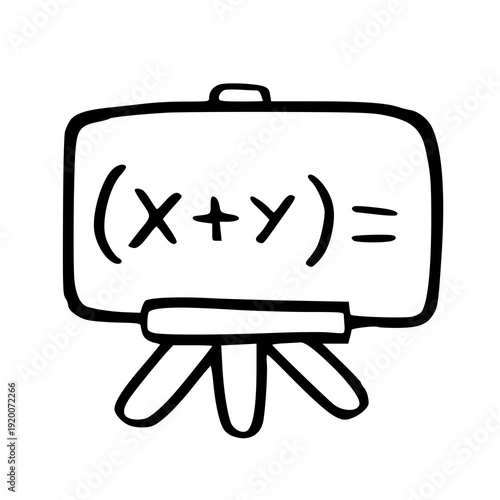 mathematics whiteboard icon