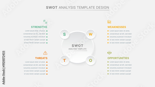Modern SWOT Analysis Infographic Template for Business Strategy and Marketing Presentations