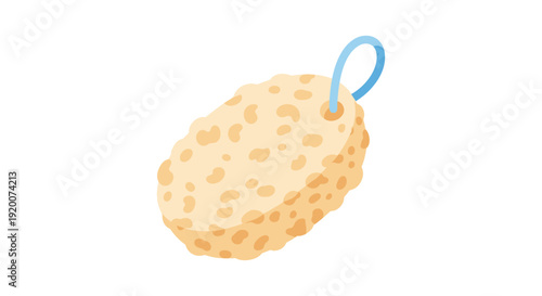 Bath Sponge with Hanging Loop for Shower.