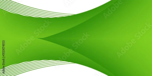 Green Abstract Wave Background With Smooth Gradient Curves For Eco-Friendly Design And Modern Layouts