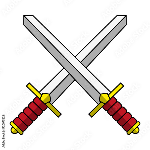 Illustration of Two Crossed Swords
