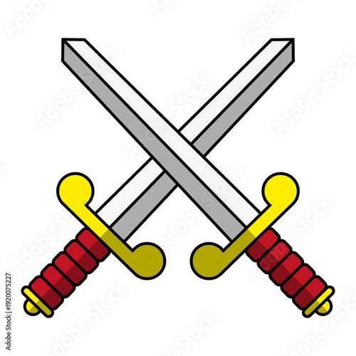 Illustration of Two Crossed Swords