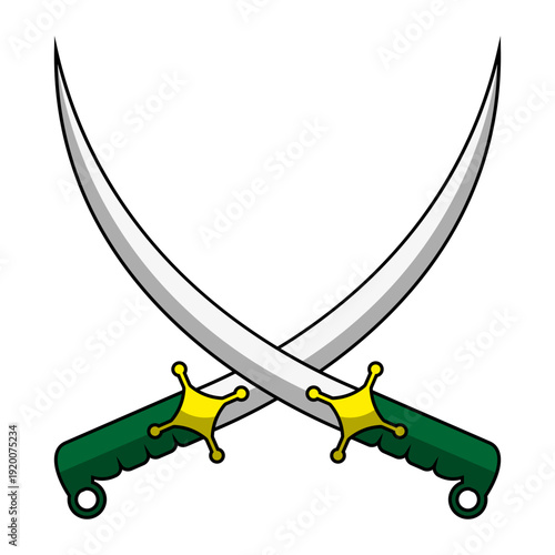 Illustration of Two Crossed Swords