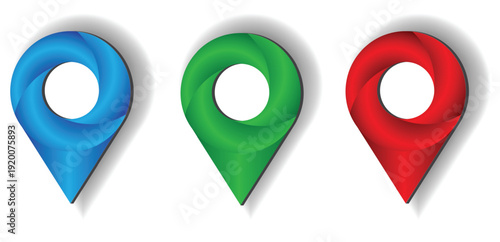 Modern Gradient Map Pins Set Colorful Vector Location Markers for Navigation and Infographics
