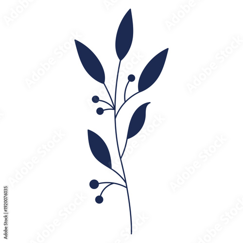 Elegant Botanical Stem Graphic
