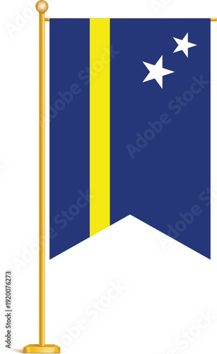 CURACAO Flag Tile Graphic, Clean EPS Illustration