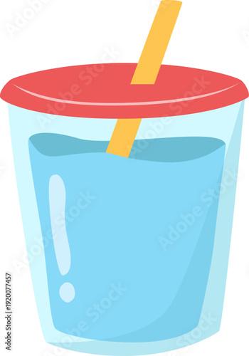 Glass of Water with Straw