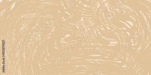 Beige marble acrylic swirl seamless pattern. Coffee latte, caramel, ice cream texture. 1970s trippy psychedelic waves print background.