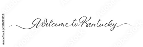 Welcome to Kentucky. Single line design. A design element for a creative idea