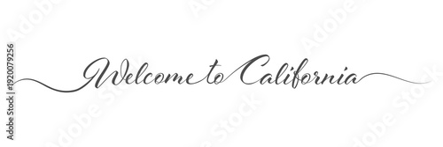 Welcome to California. OSingle line design. A design element for a creative idea