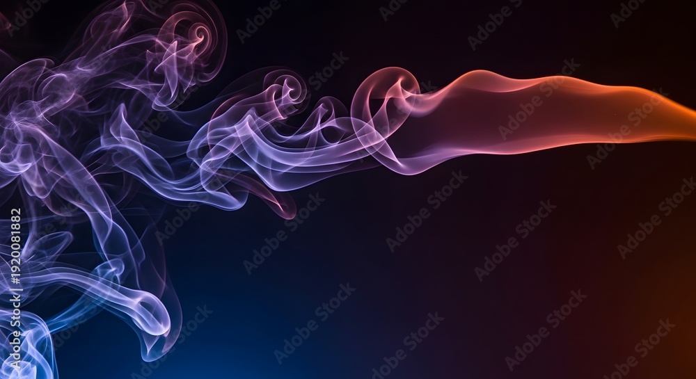 Obraz premium Abstract smoke or steam on dark background