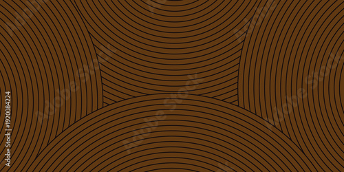 Abstract Brown Concentric Circle Pattern Background With Retro Geometric Lines and Minimalist Design