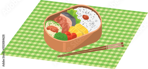 手作り弁当のイメージイラスト