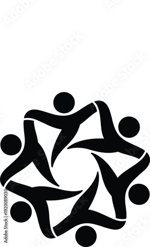 A group of people joining hands in a circle