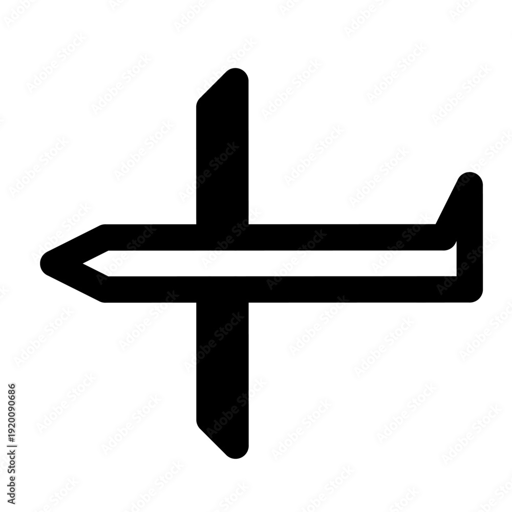Obraz premium Black cross symbol vector illustration, minimalist Christian religious icon isolated on white background, bold geometric design perfect for church, faith, spirituality, and worship graphics.