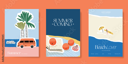 Italy summer party invitation card vector. Italian poster with lemon, leaves, lobster, wine, cheese, tomato, crab, shell in line art. Design for wedding card, greeting card, cover, poster.