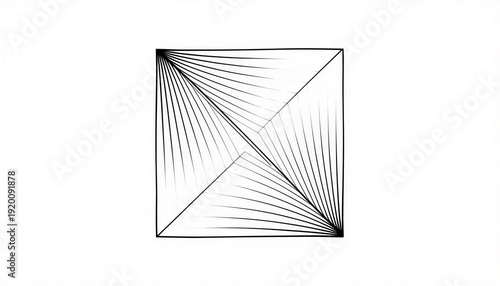 Abstract black and white geometric pattern with diagonal lines  