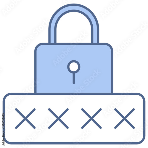 Use Strong Passwords Glyph Icon Illustration Vector