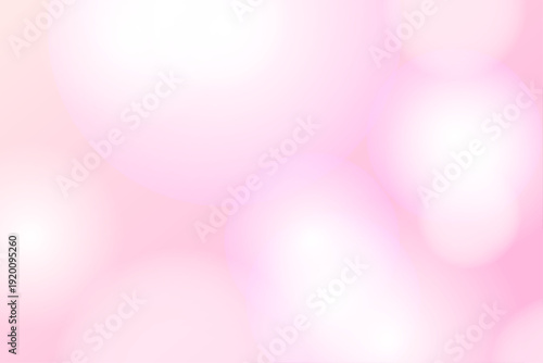 光と丸いぼかしが重なる淡いピンクの幻想的な抽象背景イラスト