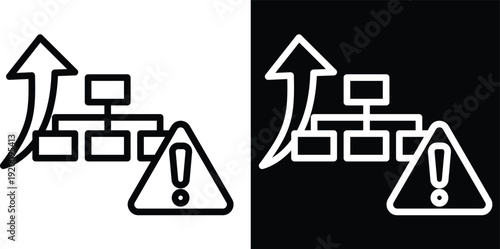 escalate Two-tone version in black and white background