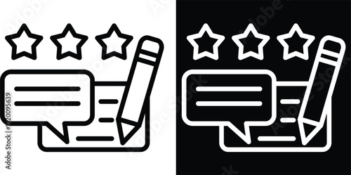 feedback Two-tone version in black and white background