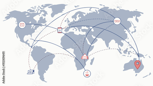 Global network connection world map with points and lines.eps