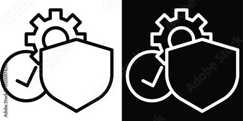 resolve Two-tone version in black and white background