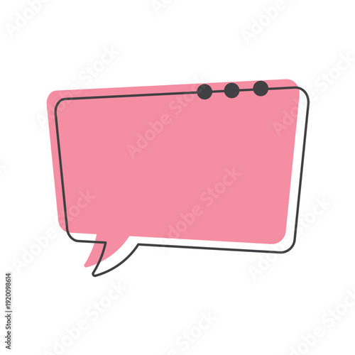 Pink Speech Bubble Graphic