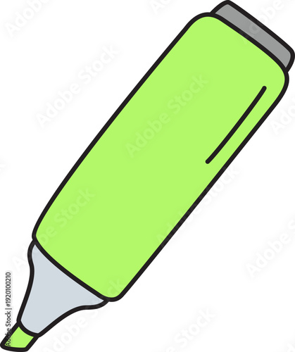green highlighter pen neon marker ink fluorescent text tool