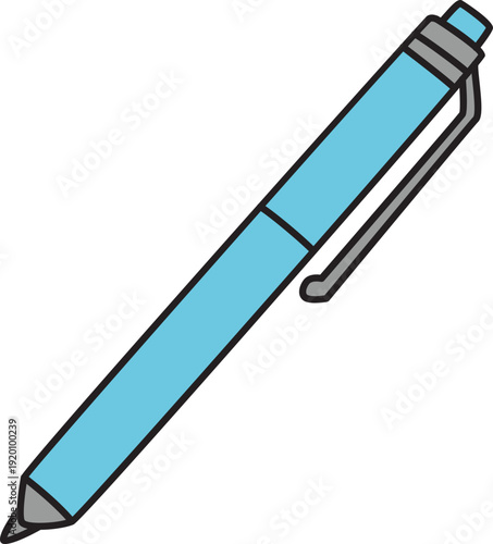 blue pen office writing tool plastic ballpoint ink stationery