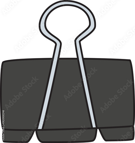 black binder clip metal paper fastener office organization supply