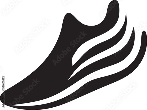 Running Shoe Logo Icon – Sports Footwear Brand Minimal Design