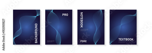 Set of abstract gradient wavy poster background for Brochure, Flyer, Poster, leaflet, Annual report, Book cover, Banner. Minimal Layout template.