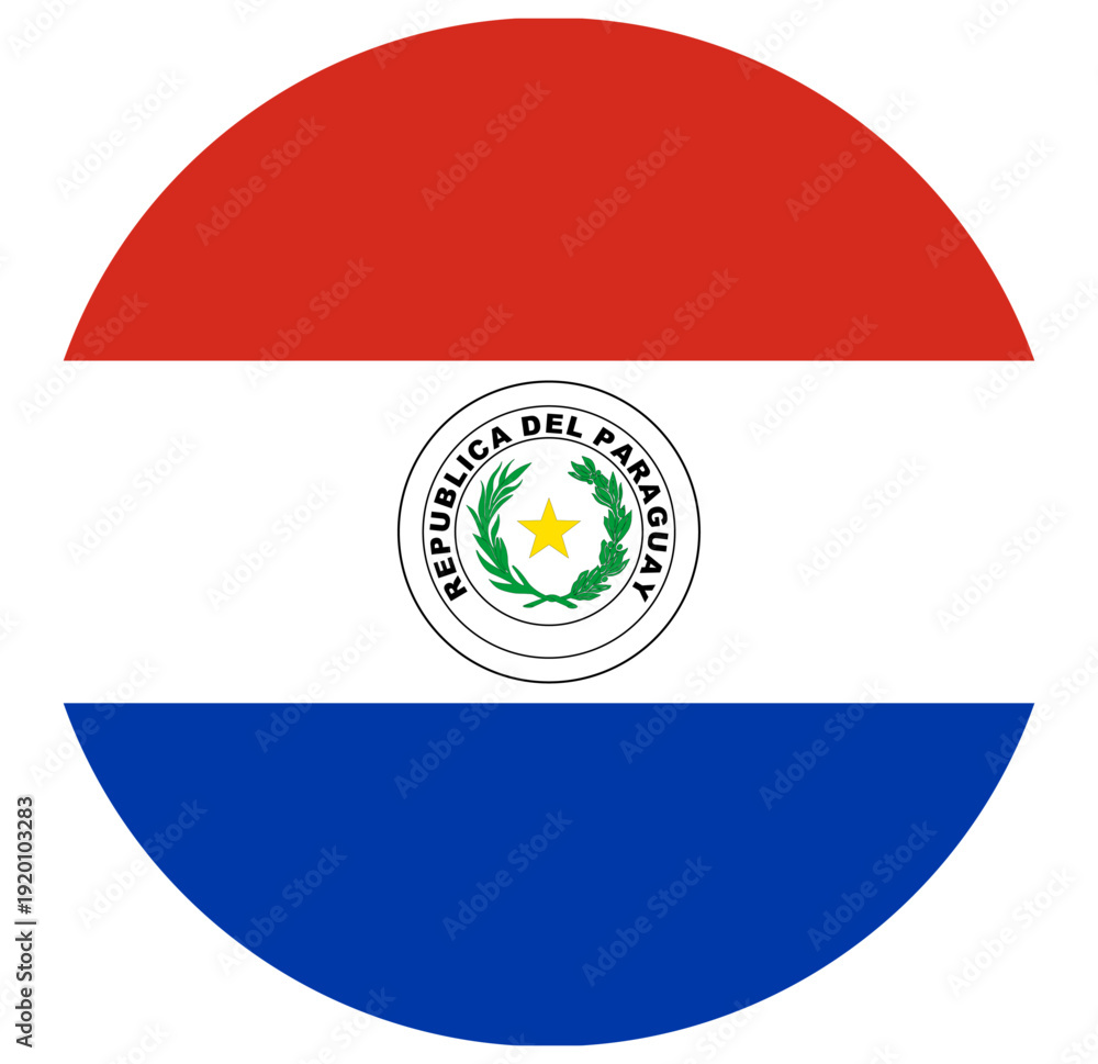 Obraz premium button flag of Paraguay icon vector illustration 