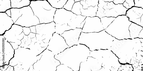modern black and white scratch and cracks grunge texture dust and distressed wall pattern white background..
