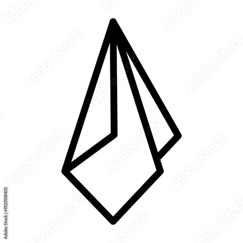 Table Napkin Vector Line Icon Design