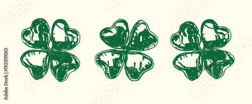 Vintage Four-Leaf Clovers St. Patrick's Day Lucky Design