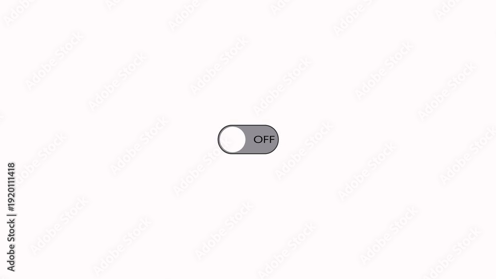 Animated switch that changes from off to on, on from off button with ...