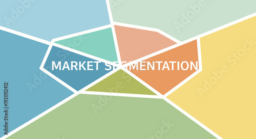 Market Segmentation Strategy Concept with Colorful Business Diagram