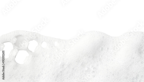 Fotografija Soap foam or shampoo Soap foam texture or shampoo surface with bubble isolated with clipping path on background