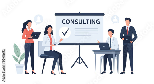 Business Consulting Team Meeting Presentation Strategy.