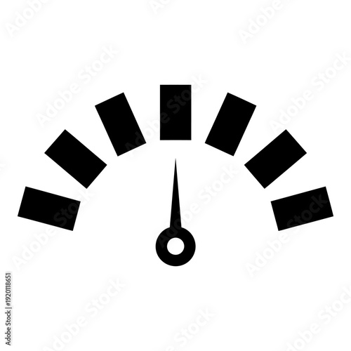 Speedometer icon with needle pointing to the middle
