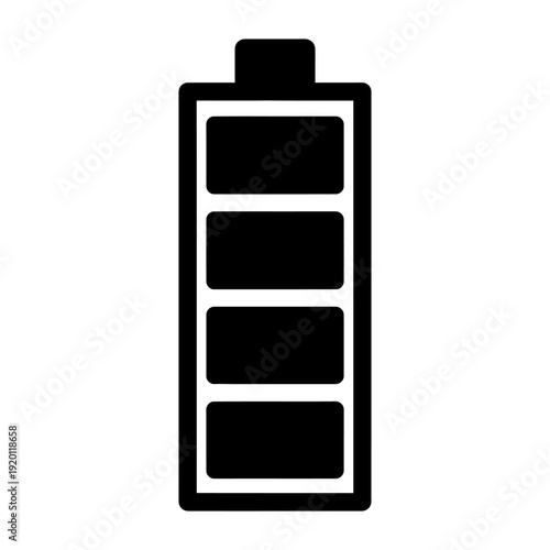Fully Charged Battery Icon Indicating Full Power Level