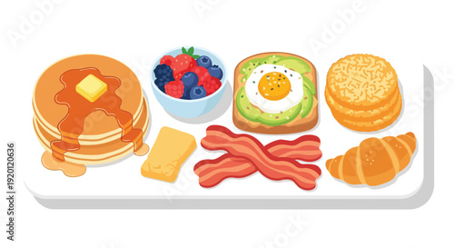 A delightful morning spread featuring various breakfast essentials for a wholesome and energetic start to the day