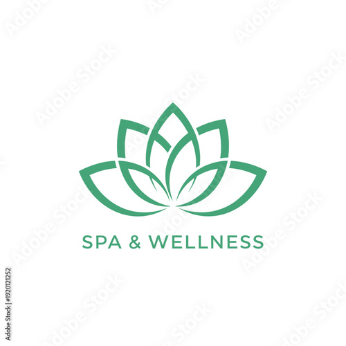 Serene Lotus Illustration Representing Spa and Wellness Concept